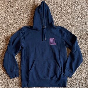 Like New Navy WIT Hoodie with Pink Logo